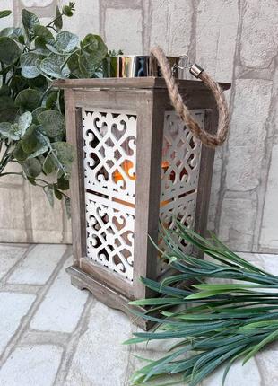 Ліхтар з джутовою ручкою ,28cм