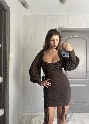 Шикарное платье plt на завязках