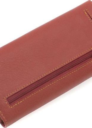 Жіночий гаманець на магнітах шкіряний під багато купюр 18,5х9 marco coverna ma501-1-brown (17505)3 фото