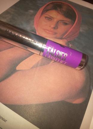 Водостойкая тушь maybelline черная б/у