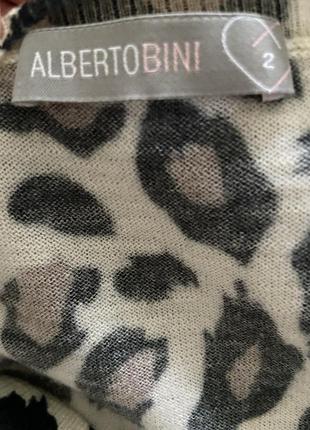 Джемпер,пуловер в анімалістичний принт з тонкої вовни меріно albertobini3 фото