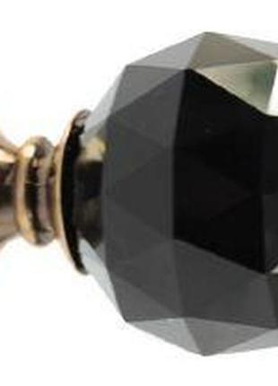 Наконечник на кований карниз 19 мм кристал чорний матовий (крист. чорний)