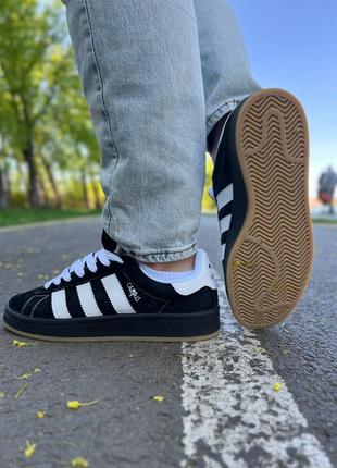 Женские кроссовки adidas campus x korn black white3 фото