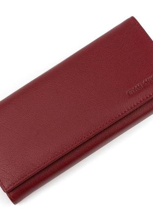 Вместительный кошелек для девушек из кожи marco coverna mc-1415-4 (jz6623) бордовый