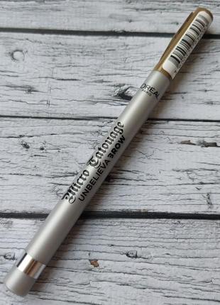Фломастер маркер для бровей loreal paris unbelieva brow micro tatouage 104...