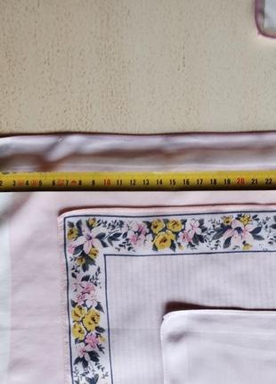 🩷🌸 сет, набор из шести батистовых нежно-розовый платок, носовичков 28-30 см 💓8 фото