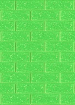 3d панель самоклеюча цегла зелена 700х770х3мм (013-3) sw-00000639