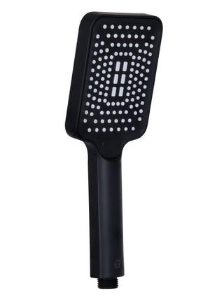 Лейка для ручного душа qtap rucni 245x95 мм прямоугольная qtruc125blm45780 black matt