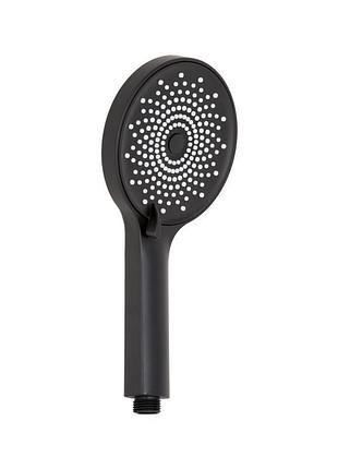 Лейка для ручного душа qtap rucni 120 мм округлая qtruc125blm45776 black matt