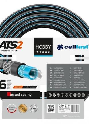 Cellfast шланг садовий hobby ats 3/4', 25м, 6 шарів, до 30 бар, -20…+60°c