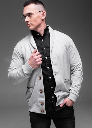 Сірий чоловічий кардиган 4