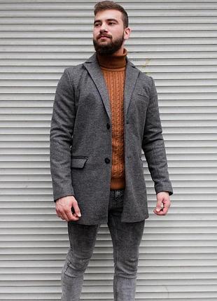 Пальто тёмно-серое