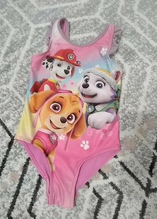 Купальник для девочки щенячий патруль