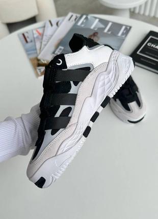 Кроссовки adidas niteball white black7 фото