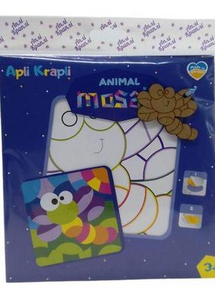 Мозаїка дитяча з фоамрану "стрікоза", 20х20 см