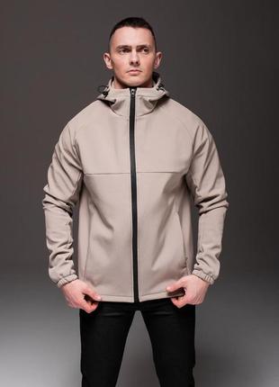 Куртка soft shell на флісі бежева 6