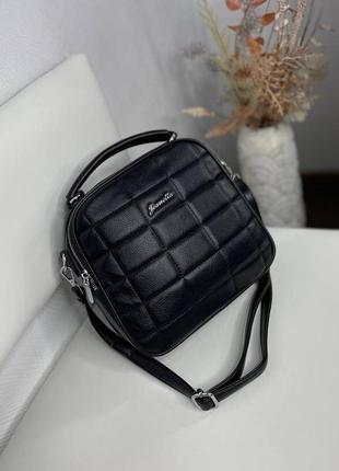 Женский шикарный и качественный рюкзак сумка для девушек черная4 фото