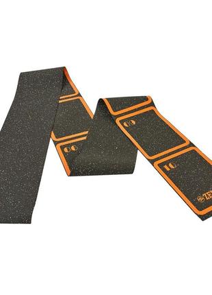 Координационная лестница коврик в рулоне для тренировки скорости fi-7220 4,5м черный-оранжевый