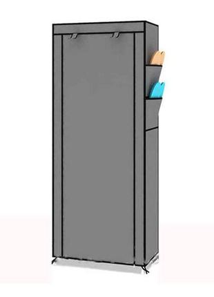Складна тканинна шафа для взуття на 9 полиць t-1099 сірий