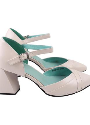 Туфлі жіночі molka молочні натуральна шкіра, 39