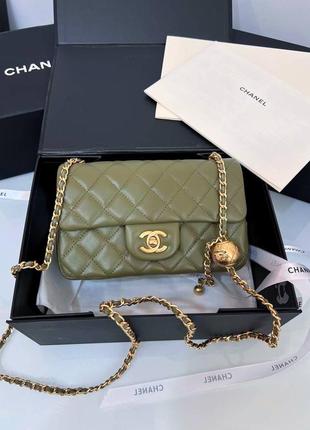 Шкіряна сумка в стилі chanel