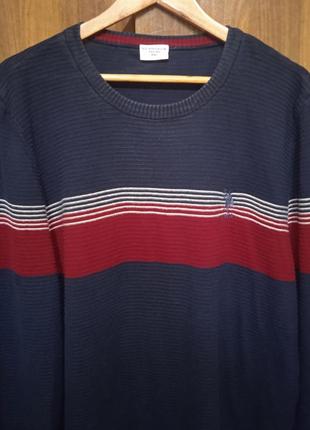Мужской свитшот,джемпер,свитер в рубчик polo assn большого размера.1 фото