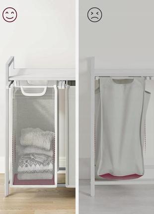 Кошик для білизни leobert chariot з трьома відділеннями 3 x 38л білий