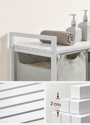 Кошик для білизни leobert chariot з трьома відділеннями 3 x 38л білий