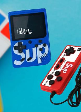 Приставка retro fc sup game box 400 игр dendy с джойстиком rf-400-redblue