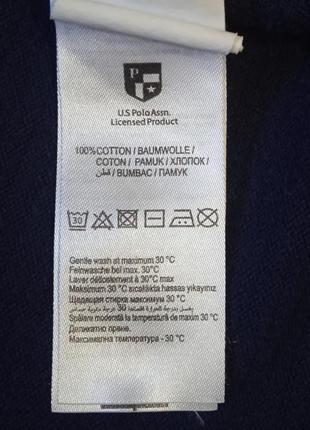 Мужской свитшот,джемпер,свитер в рубчик polo assn большого размера.8 фото