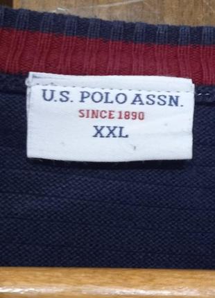 Мужской свитшот,джемпер,свитер в рубчик polo assn большого размера.5 фото