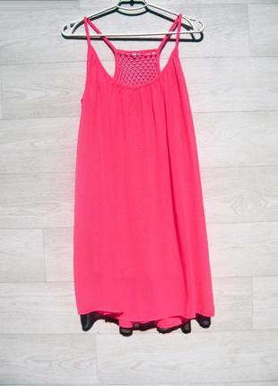 Яркие гелевые розовое оранжевое летние платья6 фото