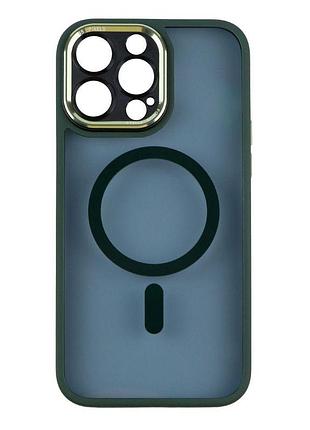 Чехол creative tpu pc metal calais magsafe apple iphone 14 pro max green