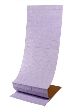 Самоклеющаяся 3d панель под светло-фиолетовый кирпич 19600х700х3мм sw-00001470