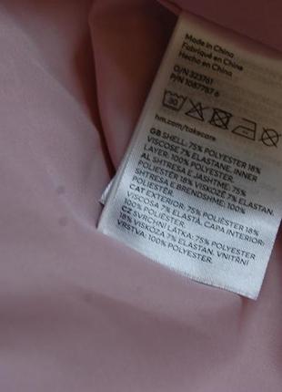 Пудровый удлиненный двубортный блейзер оверсайз / свободный пиджак h&amp;m как новый7 фото