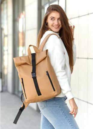 Жіночий рюкзак sambag rolltop one бежевий