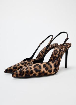 Туфли с лео принтом женские zara new
