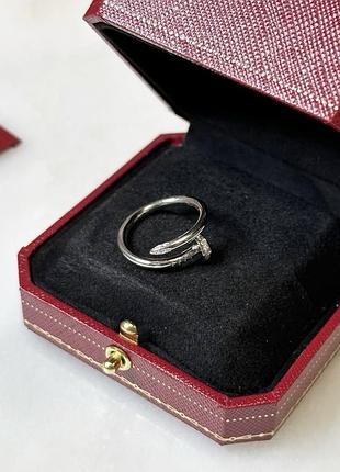 Серебряное колечко кольца в стиле cartier