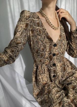 Плаття сукня анімалістичний зміїний принт3 фото