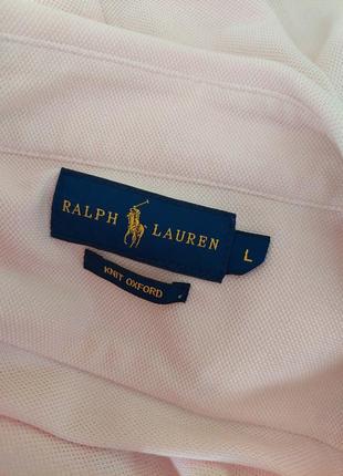 Женская трикотажная рубашка polo ralph lauren с вышитым логотипом9 фото