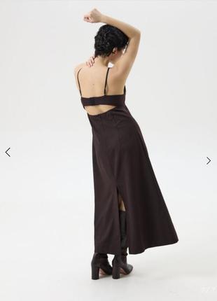 Nuga сукня шоколадна triangle міді3 фото
