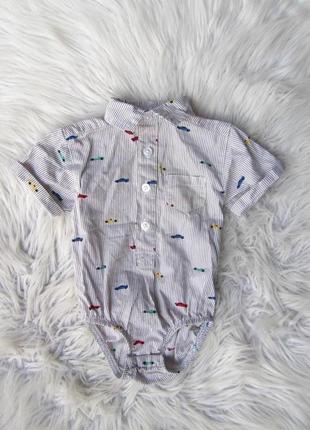 Легкий хлопковый боди поло шведка рубашка с коротким рукавом mick mack