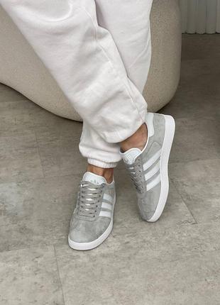 Adidas gazelle grey4 фото