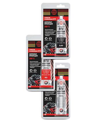 Герметик силиконовый rtv формирователь прокладок высокотемпературный +300°с серый 85г оаэ asmaco (6371241)