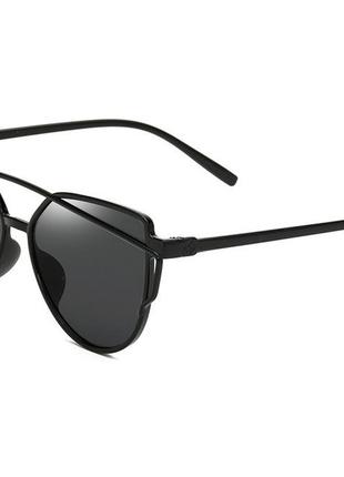 Солнцезащитные очки ретро стиль черные (a9983)