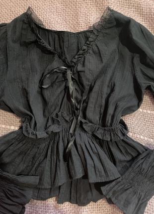 Готическая рубашка черная goth gothic lolita, vintage, victorian goth, romantic goth