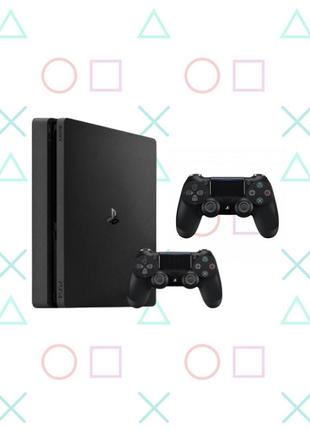 Ігрова приставка playstation 4 slim 1tb (бу) + додатковий геймпад