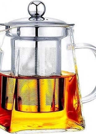 Чайник заварювальний vittora la mans скляний, 950 мл