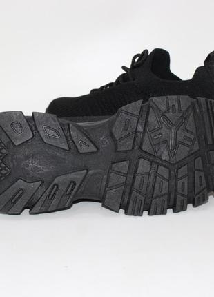 Черные легкие текстильные кроссовки6 фото