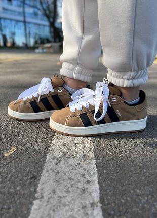 Жіночі кросівки adidas campus brown1 фото